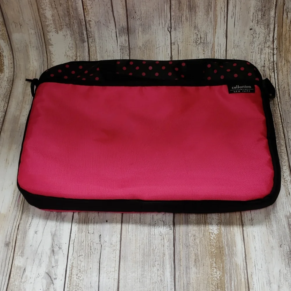 Pink and black device holder / bag